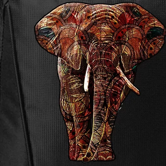 Elephant African Pattern City Backpack