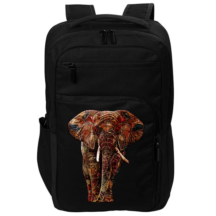 Elephant African Pattern Impact Tech Backpack