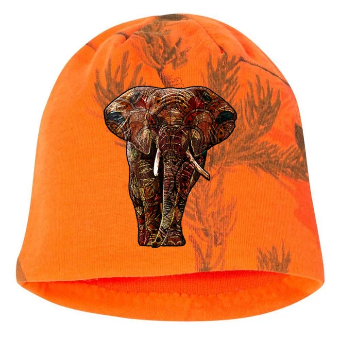 Elephant African Pattern Kati - Camo Knit Beanie