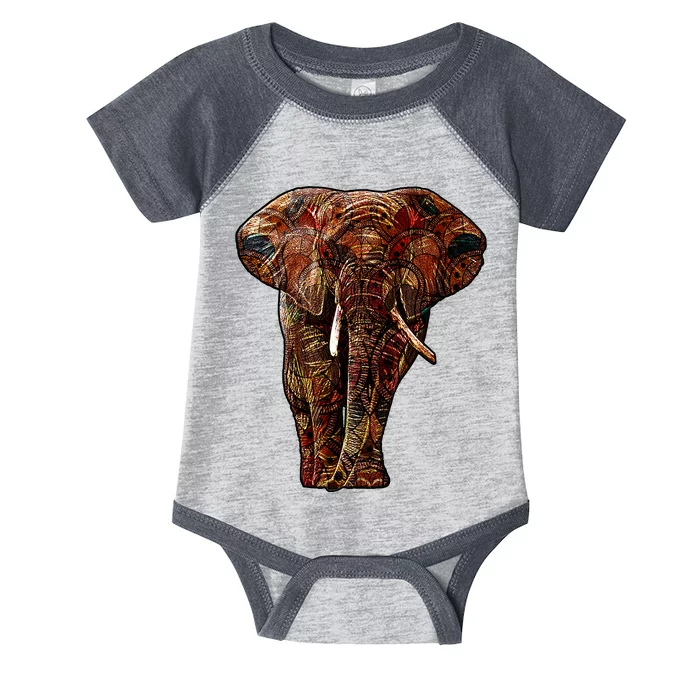 Elephant African Pattern Infant Baby Jersey Bodysuit