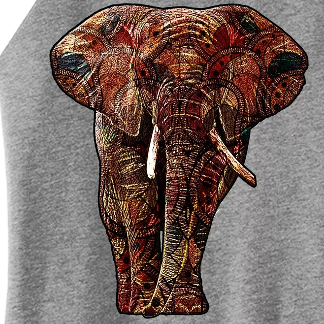 Elephant African Pattern Women’s Perfect Tri Rocker Tank