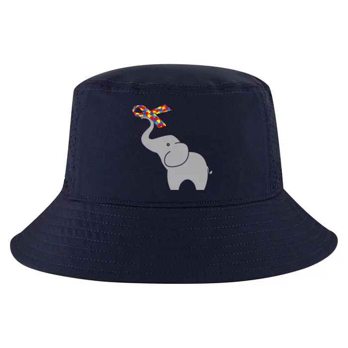 Elephant Autism Awareness Ribbon Cool Comfort Performance Bucket Hat