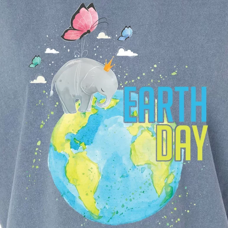 Elephant Earth Day Garment-Dyed Women's Muscle Tee