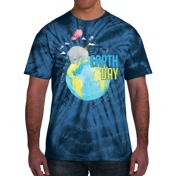 Elephant Earth Day Tie-Dye T-Shirt