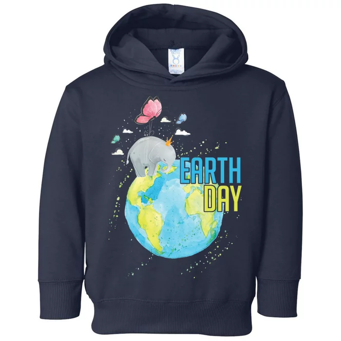 Elephant Earth Day Toddler Hoodie