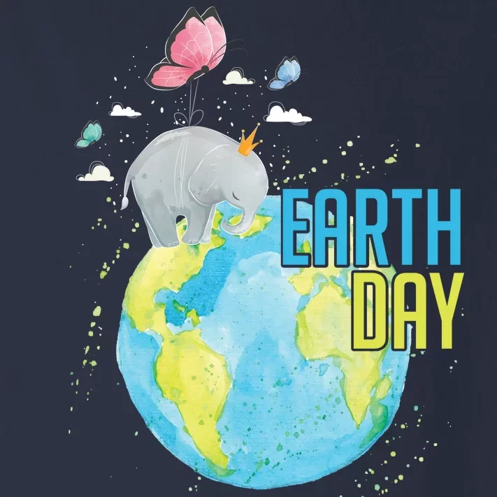 Elephant Earth Day Toddler Long Sleeve Shirt