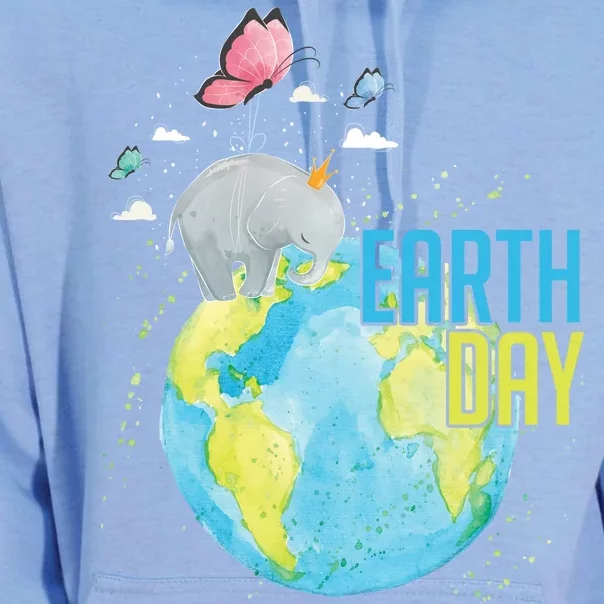 Elephant Earth Day Unisex Surf Hoodie