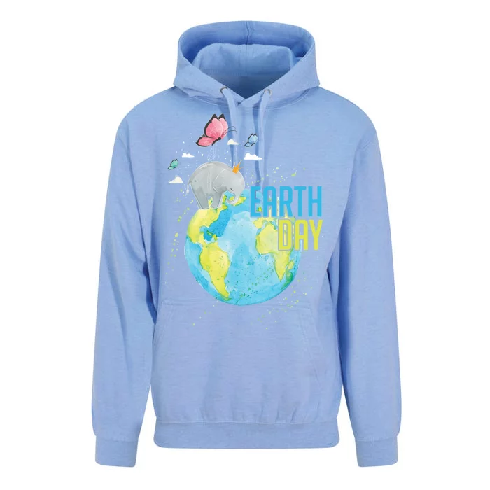 Elephant Earth Day Unisex Surf Hoodie