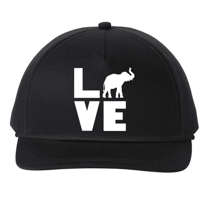 Elephant Love Snapback Five-Panel Rope Hat