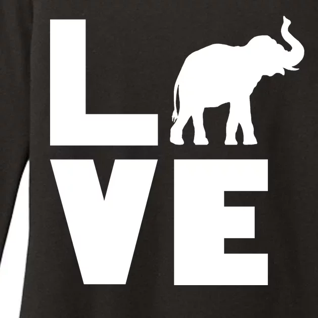 Elephant Love Womens CVC Long Sleeve Shirt