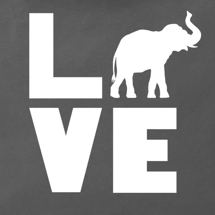 Elephant Love Zip Tote Bag