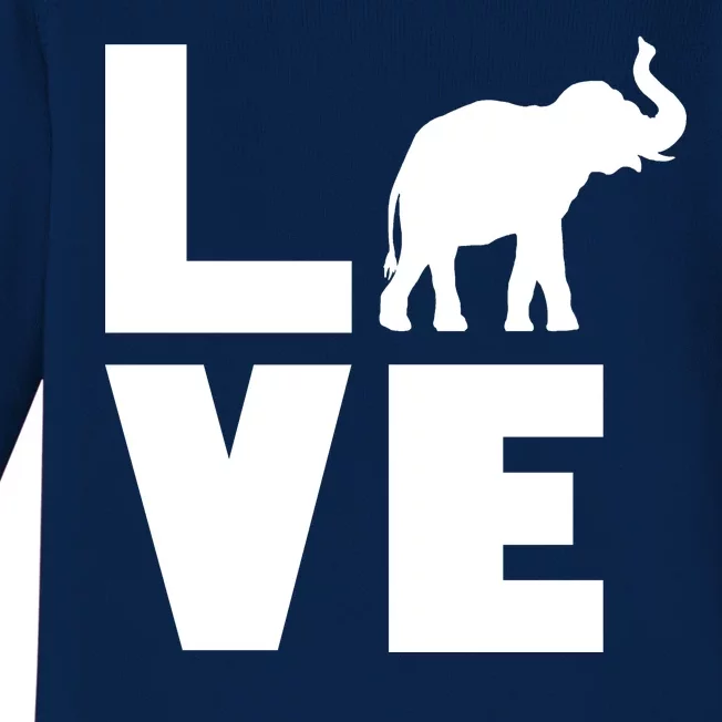 Elephant Love Baby Long Sleeve Bodysuit