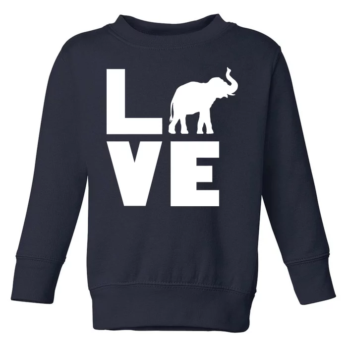 Elephant Love Toddler Sweatshirt