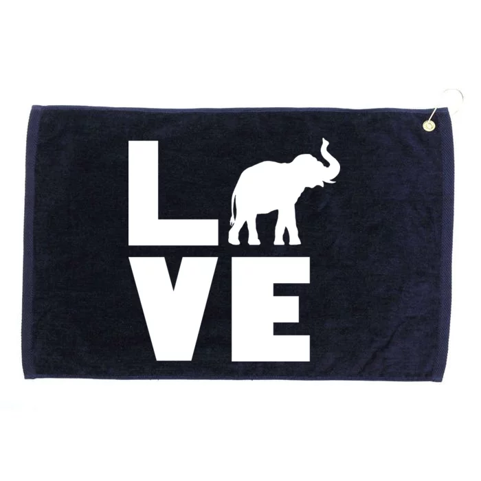 Elephant Love Grommeted Golf Towel