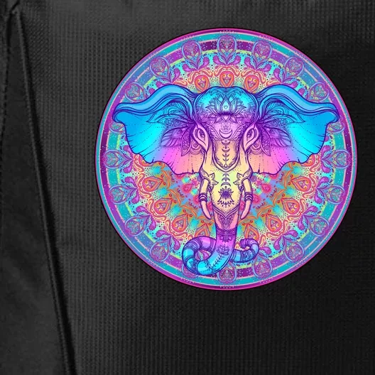 Elephant Mandala Pastel Rainbow City Backpack