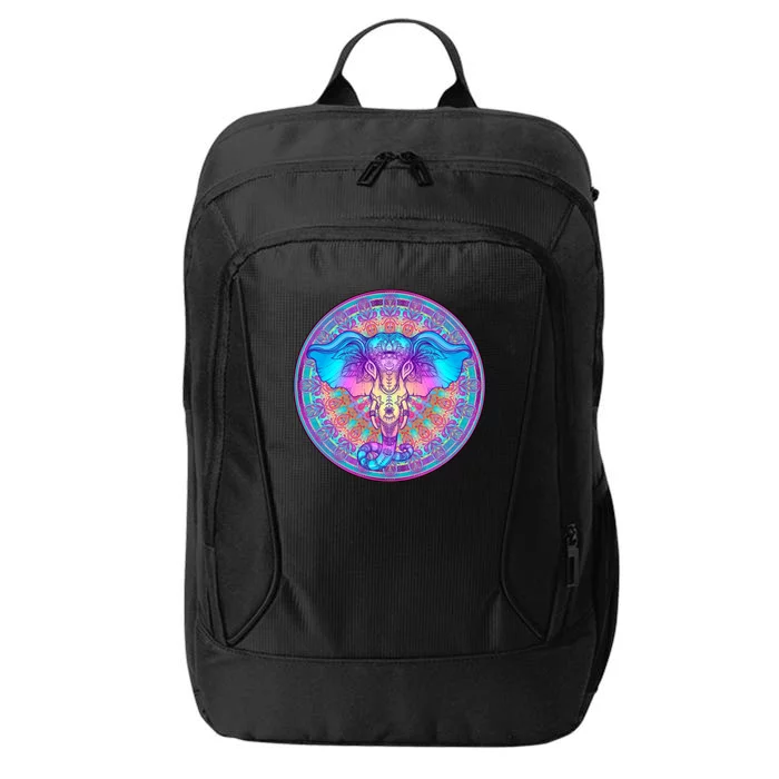 Elephant Mandala Pastel Rainbow City Backpack