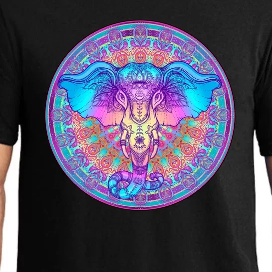 Elephant Mandala Pastel Rainbow Pajama Set