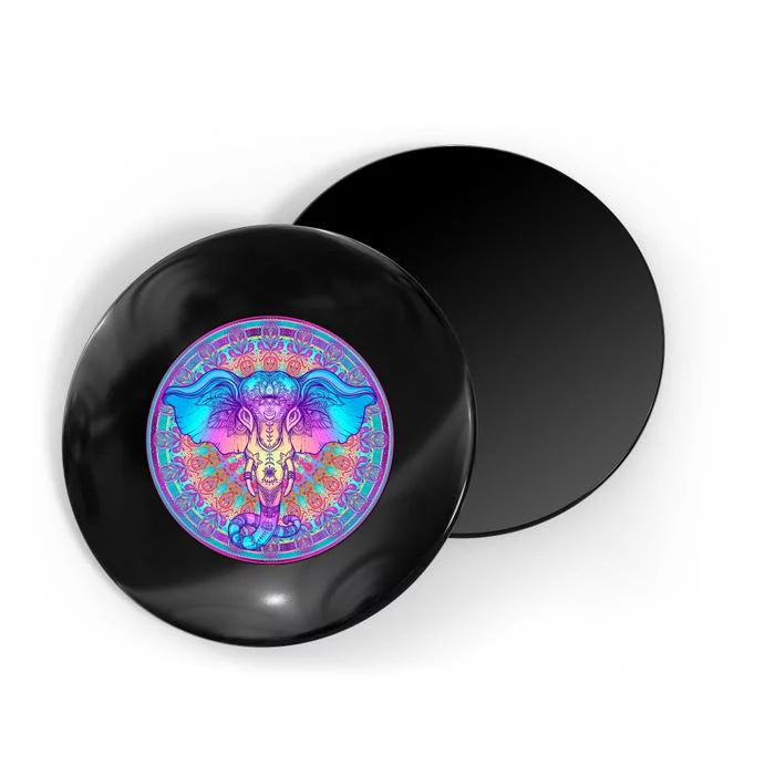 Elephant Mandala Pastel Rainbow Magnet