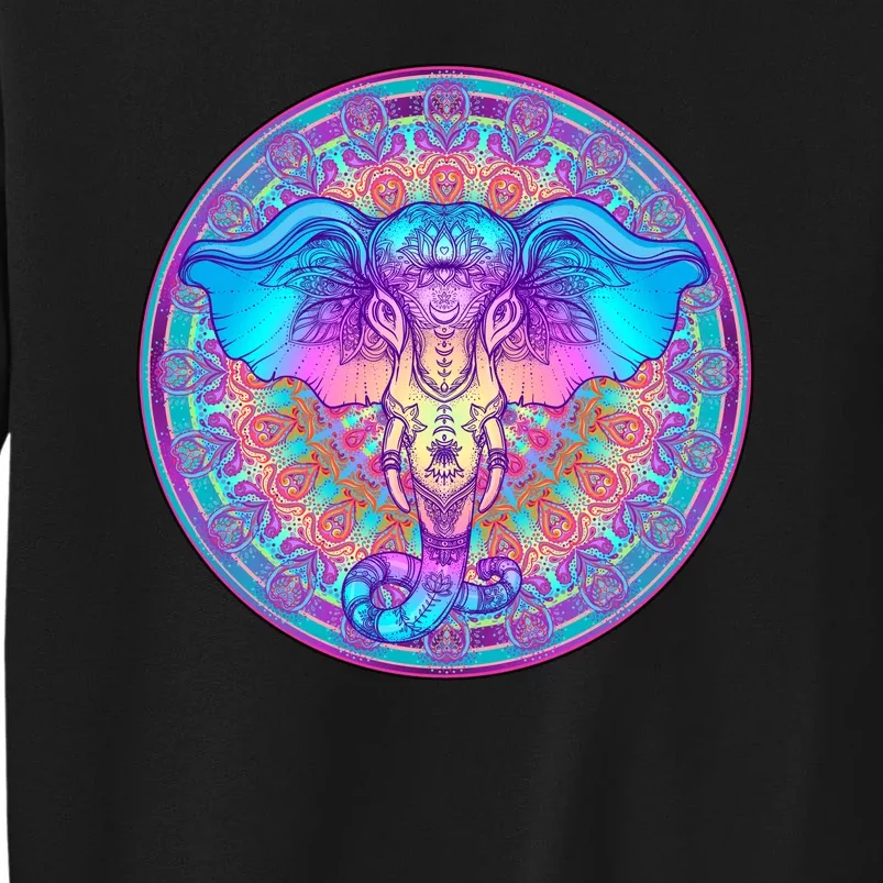 Elephant Mandala Pastel Rainbow Tall Sweatshirt