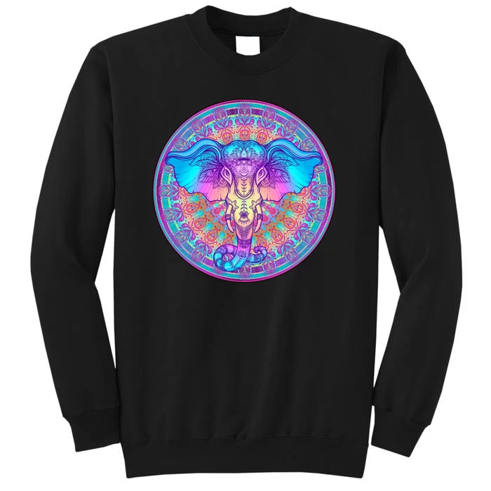 Elephant Mandala Pastel Rainbow Tall Sweatshirt