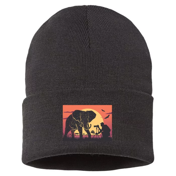 Elephant Photography Sustainable Knit Beanie