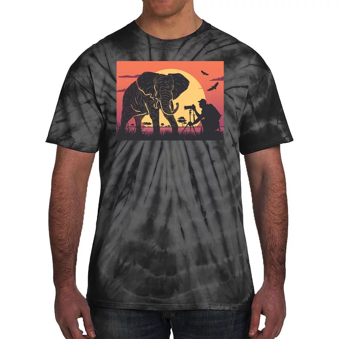 Elephant Photography Tie-Dye T-Shirt