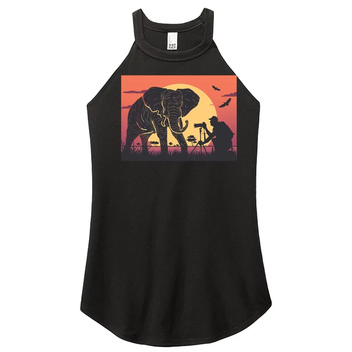 Elephant Photography Women’s Perfect Tri Rocker Tank