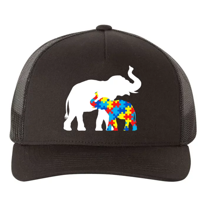 Elephant Puzzle Autism Parents Yupoong Adult 5-Panel Trucker Hat