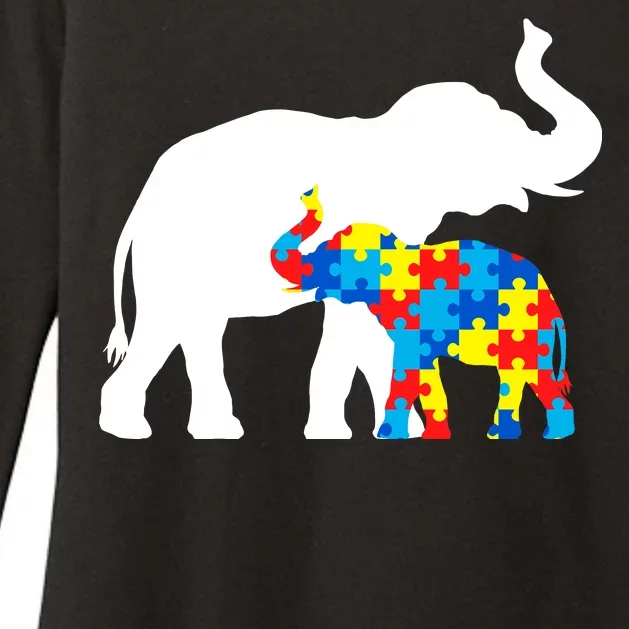 Elephant Puzzle Autism Parents Womens CVC Long Sleeve Shirt