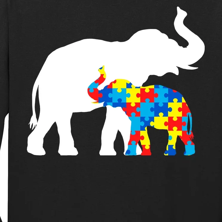 Elephant Puzzle Autism Parents Tall Long Sleeve T-Shirt