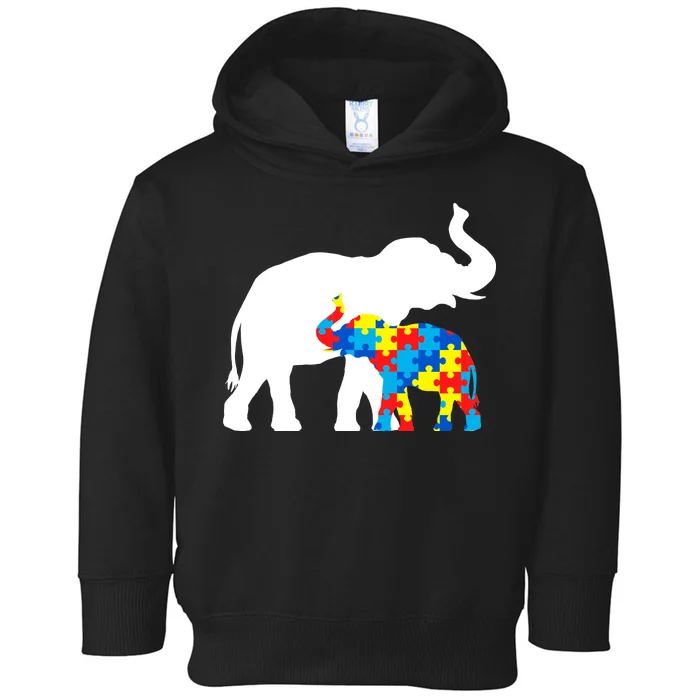 Elephant Puzzle Autism Parents Toddler Hoodie