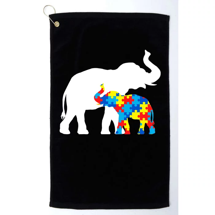 Elephant Puzzle Autism Parents Platinum Collection Golf Towel