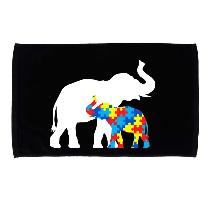 Elephant Puzzle Autism Parents Microfiber Hand Towel