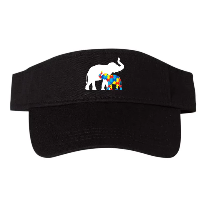 Elephant Puzzle Autism Parents Valucap Bio-Washed Visor