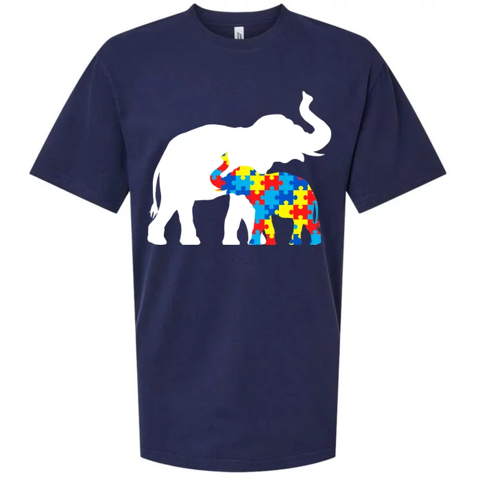 Elephant Puzzle Autism Parents Sueded Cloud Jersey T-Shirt