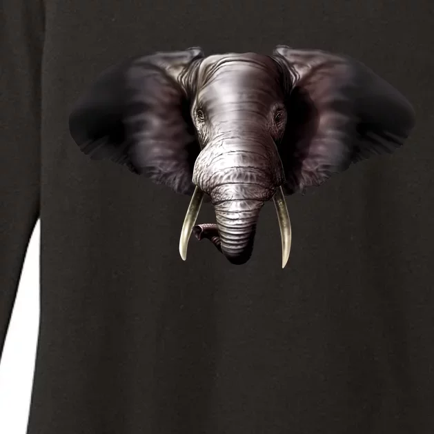 Elephant Tusks Wildlife Womens CVC Long Sleeve Shirt