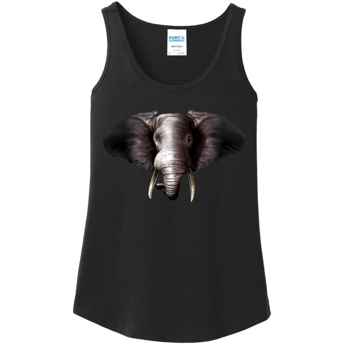 Elephant Tusks Wildlife Ladies Essential Tank