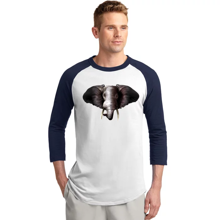 Elephant Tusks Wildlife Baseball Sleeve Shirt