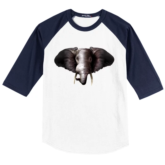 Elephant Tusks Wildlife Baseball Sleeve Shirt