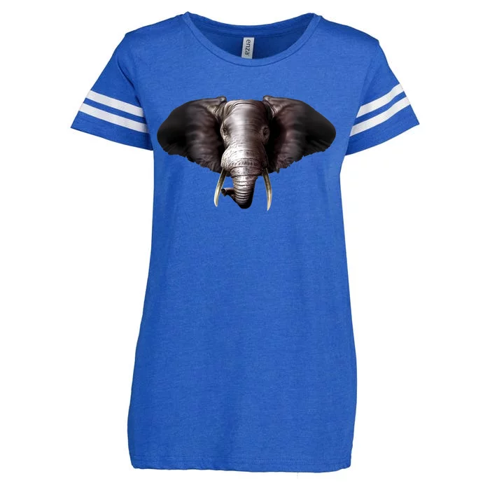 Elephant Tusks Wildlife Enza Ladies Jersey Football T-Shirt