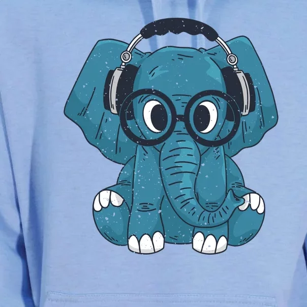 Elephant With Glasses Unisex Surf Hoodie