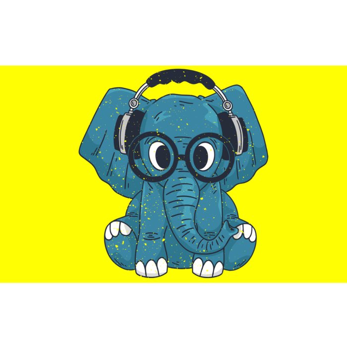 Elephant With Glasses Bumper Sticker