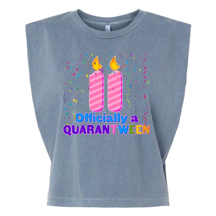 Eleven Officially A Quarantween Birthday Garment-Dyed Women's Muscle Tee