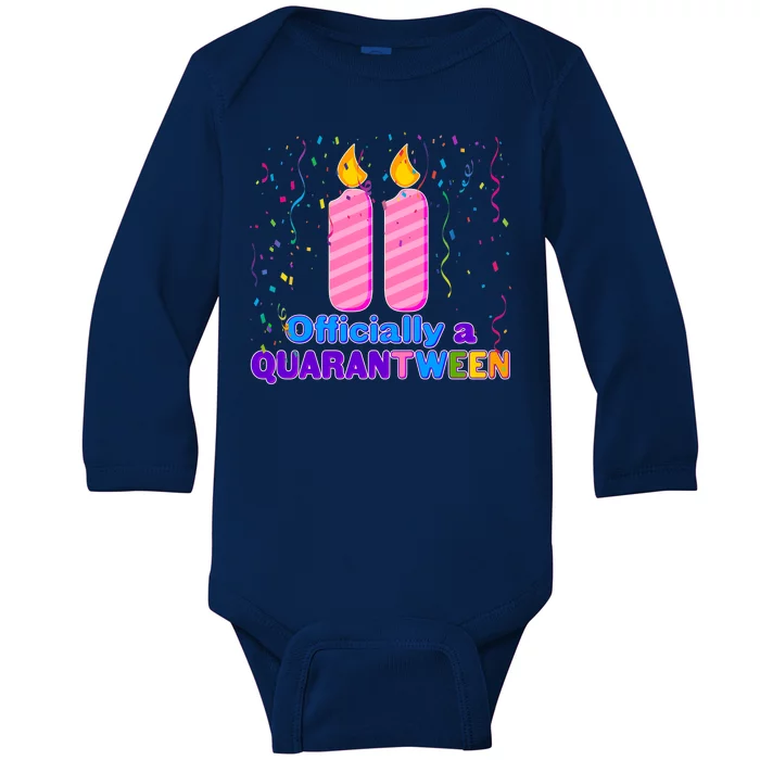 Eleven Officially A Quarantween Birthday Baby Long Sleeve Bodysuit