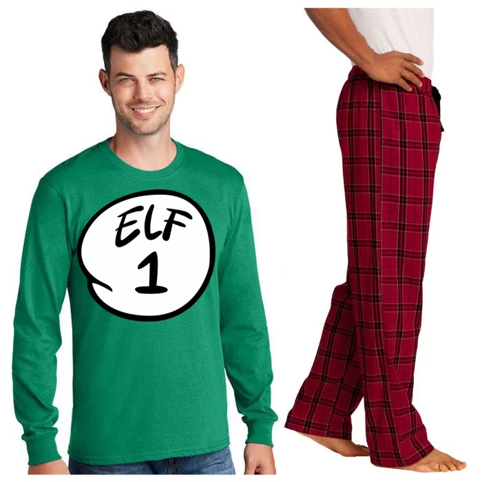 Elf 1 2 3 4 5 Custom Number Personalize Long Sleeve Pajama Set