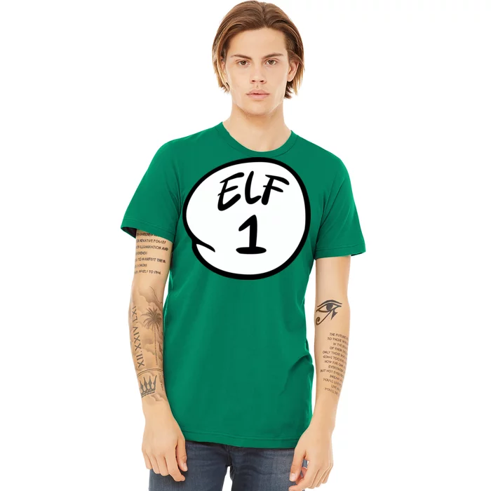 Elf 1 2 3 4 5 Custom Number Personalize Premium T-Shirt