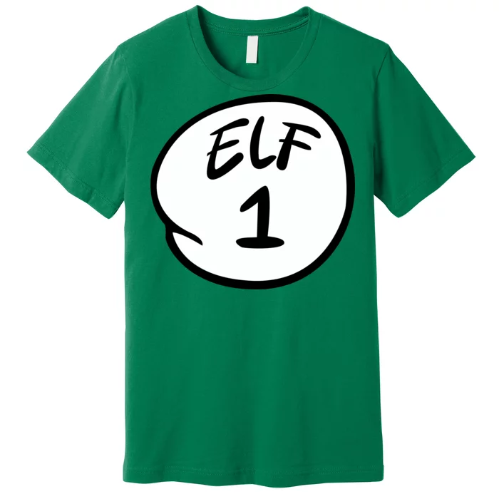 Elf 1 2 3 4 5 Custom Number Personalize Premium T-Shirt