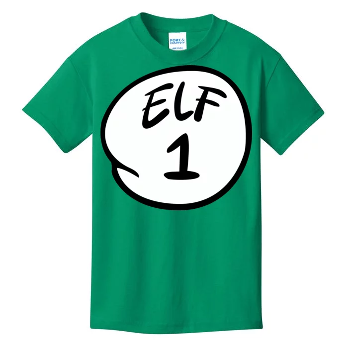 Elf 1 2 3 4 5 Custom Number Personalize Kids T-Shirt