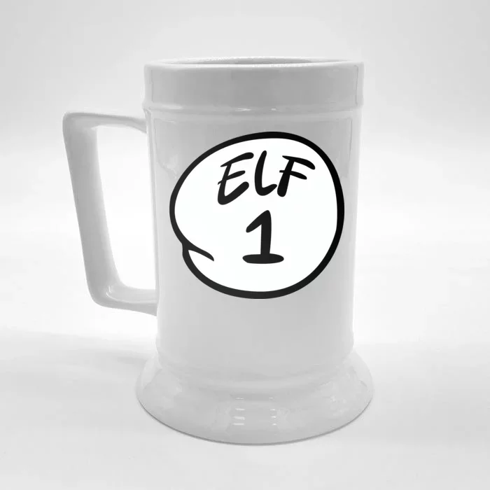 Elf 1 2 3 4 5 Custom Number Personalize Front & Back Beer Stein