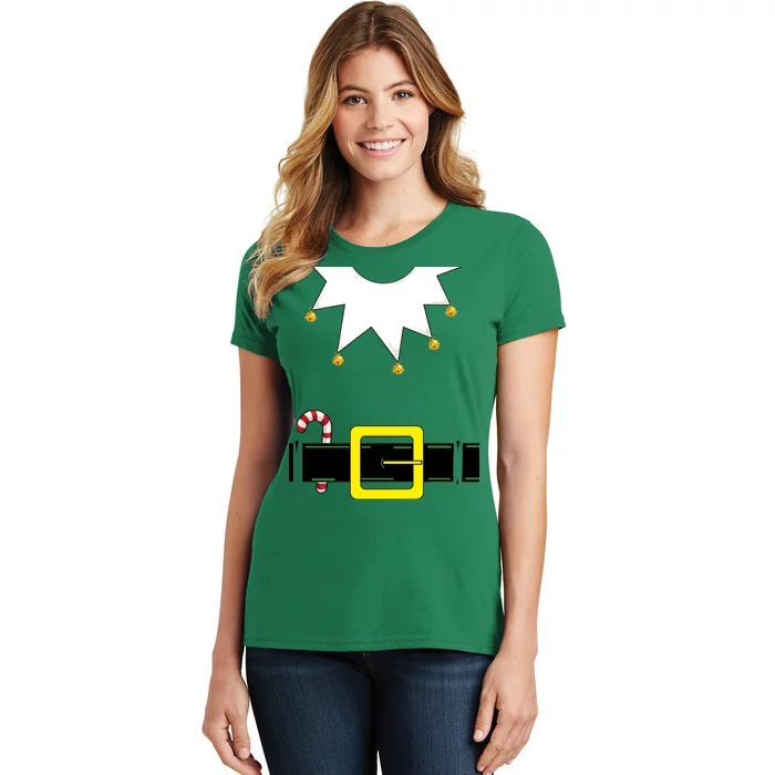 Elf Costume With Candy Cane Women's T-Shirt